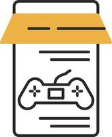 Online Store Skined Filled Icon vector