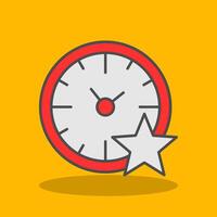 Favourite Time Filled Shadow Icon vector