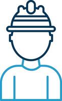 Labor Line Blue Two Color Icon vector