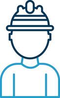 Labor Line Blue Two Color Icon vector