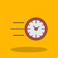 Fast Time Filled Shadow Icon vector