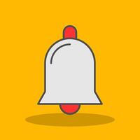 Notification Bell Filled Shadow Icon vector