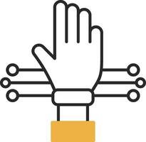 Glove Skined Filled Icon vector