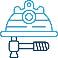 Hat Line Blue Two Color Icon vector