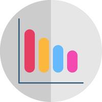 Bar Chart Flat Scale Icon vector