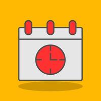 Time Management Filled Shadow Icon vector