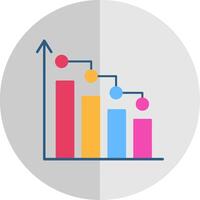 Bar Chart Flat Scale Icon vector