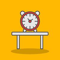 Table Watch Filled Shadow Icon vector