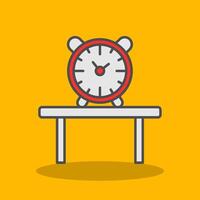 Table Watch Filled Shadow Icon vector