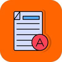 Grades Filled Orange background Icon vector