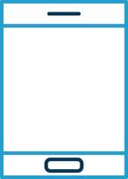 Cellphone Line Blue Two Color Icon vector
