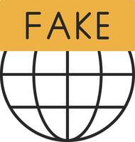 Fake News Skined Filled Icon vector