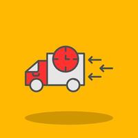 Fast Delivery Filled Shadow Icon vector