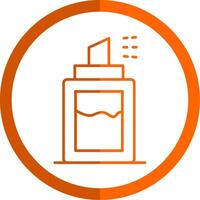 Deodorant Line Orange Circle Icon vector