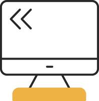 Monitors Skined Filled Icon vector