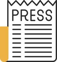 Press Release Skined Filled Icon vector