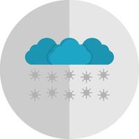 Snowing Flat Scale Icon vector