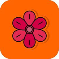 Hyacinth Filled Orange background Icon vector