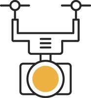 Camera Drone Skined Filled Icon vector