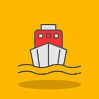 Shipping Filled Shadow Icon vector