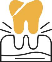 tooth Extraction Skined Filled Icon vector