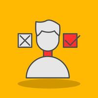 Decision Making Filled Shadow Icon vector