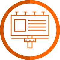 Billboards Line Orange Circle Icon vector