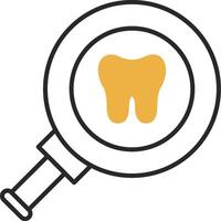 Dental Checkup Skined Filled Icon vector
