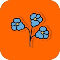 Dogbane Filled Orange background Icon vector