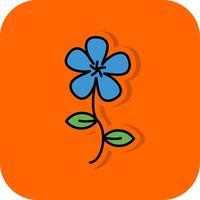 Dogbane Filled Orange background Icon vector