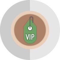 Vip Flat Scale Icon vector