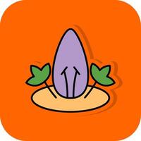 Acanthaceae Filled Orange background Icon vector