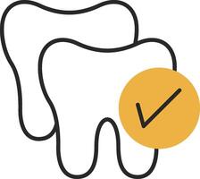 Dental Checkup Skined Filled Icon vector