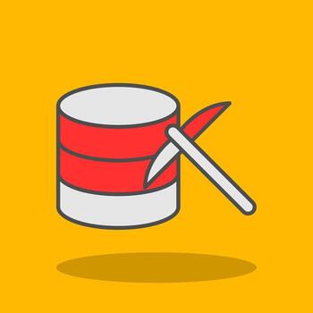 datos minería lleno sombra icono vector