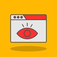 Visualization Filled Shadow Icon vector