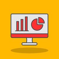 Dashboard Filled Shadow Icon vector