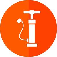 Hand Air Pump Glyph Red Circle Icon vector