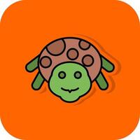 Turtle Filled Orange background Icon vector