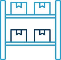 Boxes Line Blue Two Color Icon vector