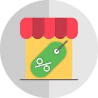 Marketplace Flat Scale Icon vector