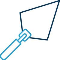 Trowel Line Blue Two Color Icon vector