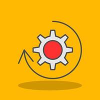 Process Filled Shadow Icon vector