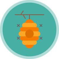 Beehive Flat Multi Circle Icon vector