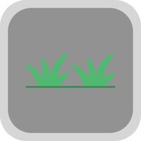 Grass Flat Round Corner Icon vector