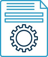 Setting Line Blue Two Color Icon vector