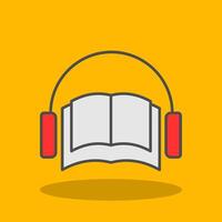 Audio Book Filled Shadow Icon vector