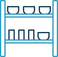 Rack Line Blue Two Color Icon vector