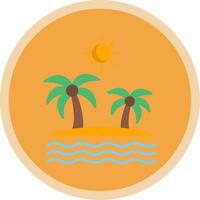 Island Flat Multi Circle Icon vector