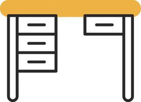 Table Skined Filled Icon vector