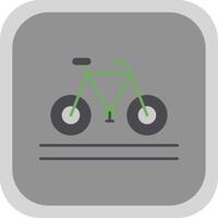 Bicyle Flat Round Corner Icon vector